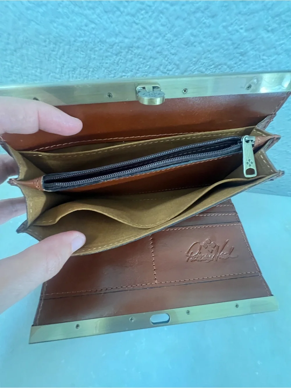 Patricia Nash colorful Cauchy Wallet RFID Framed Italian Leather
